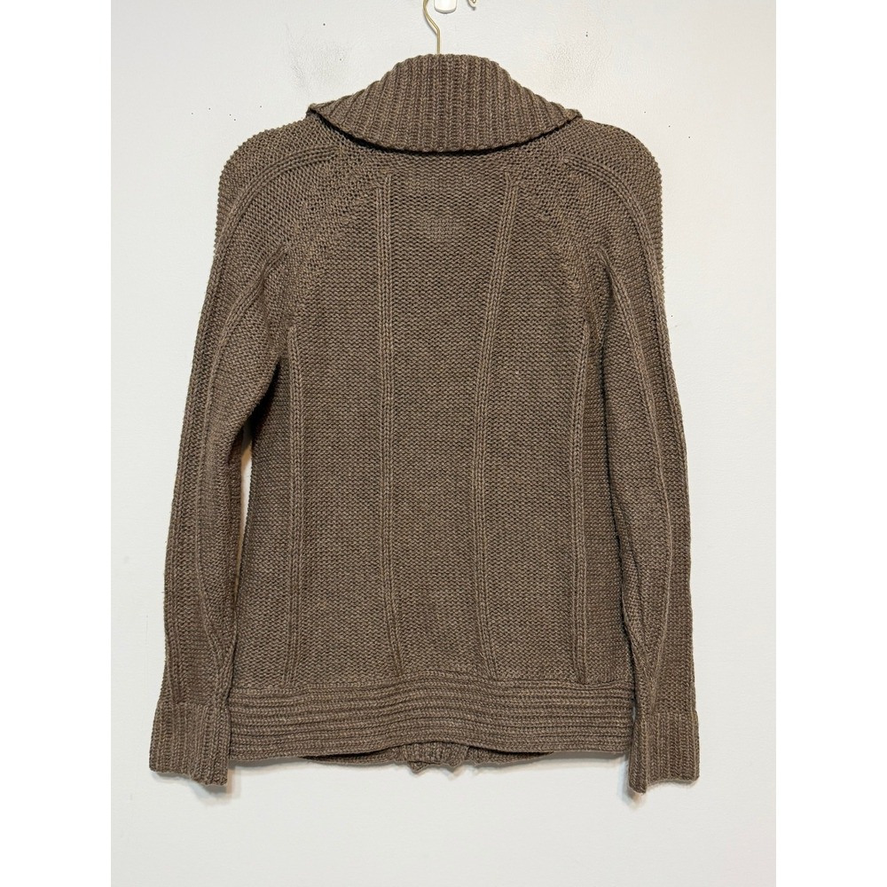 Old Money Fisherman Cable Knit Wool Cardigan Womens Medium Preppy Granola Girl - Picture 7 of 8